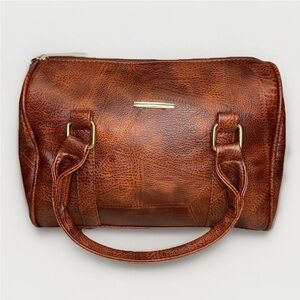 Brown Pebbled Faux Leather Handbag #5725